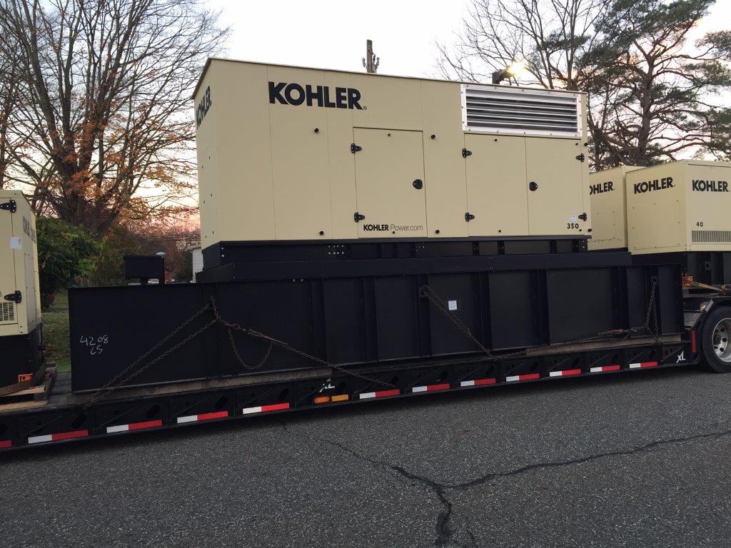 Kohler generators being installed by Wire's Electric.